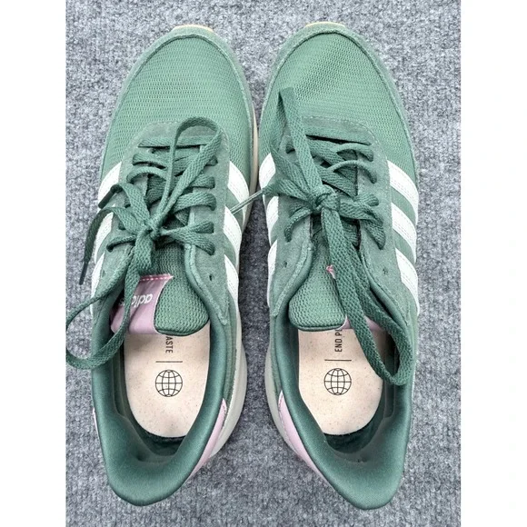 Adidas Run 60s 2.0 Womens Sneakers Green Pink White Retro Running Shoes Size 7 - Picture 5 of 7